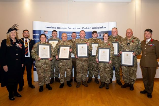 ARMY RESERVISTS AND CADETS HONOURED BY LORD LIEUTENANT