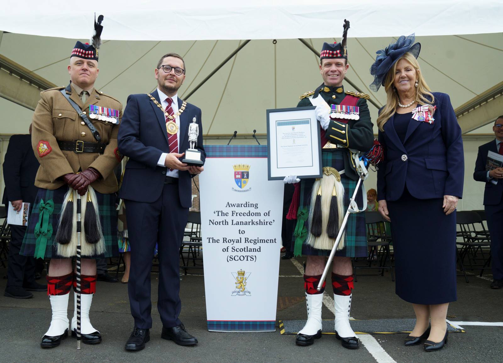 AWARDING THE" FREEDOM OF NORTH LANARKSHIRE" TO THE ROYAL REGIMENT OF ...