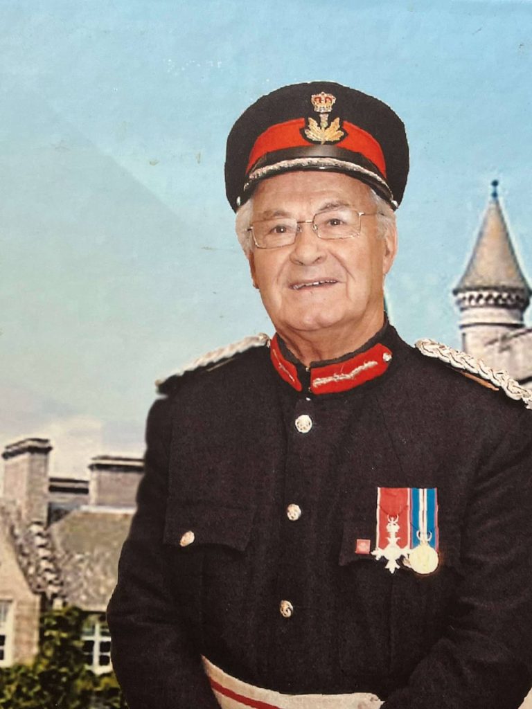 FORMER LORD LIEUTENANT  OF LANARKSHIRE GIBBY  COX CVO MBE JP